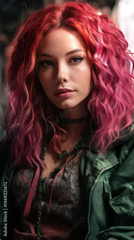 Fashion portrait of a woman with dreadlocks. Young girl with dreadlocks. Headshot woman. Generate AI. Fashion portrait of a woman with dreadlocks. Young girl with dreadlocks. Headshot woman. Generate AI.