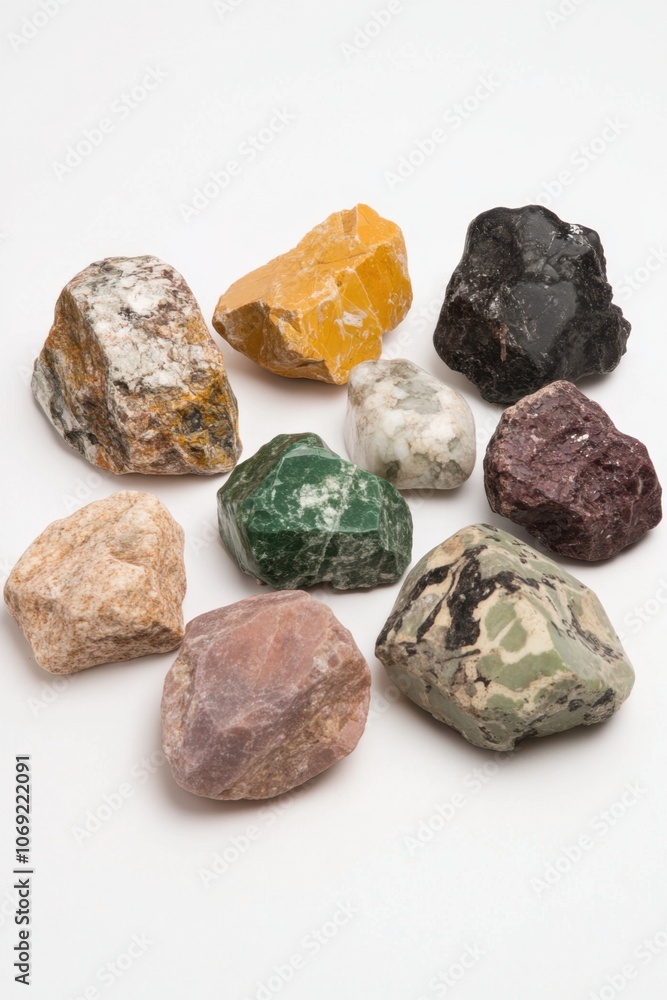 Assortment of natural mineral stones and crystals Assortment of natural mineral stones and crystals