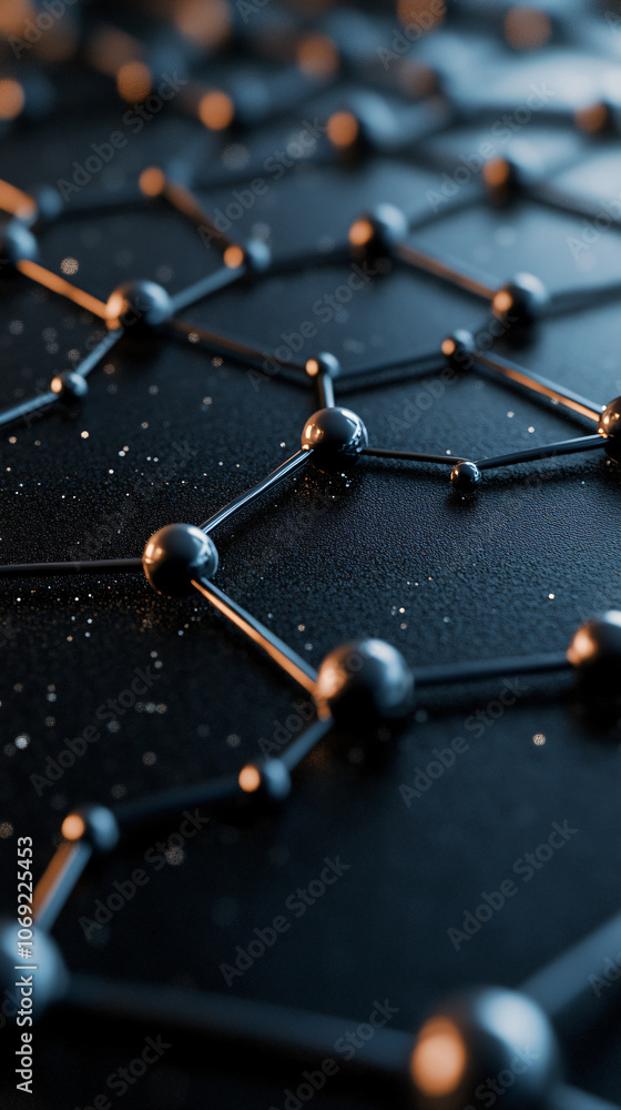 Abstract network is forming a honeycomb pattern with a shallow depth of field Abstract network is forming a honeycomb pattern with a shallow depth of field