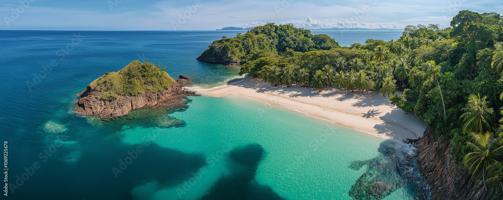 Fototapeta premium A stunning tropical island with white sandy beaches