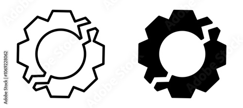 Broken gear icon