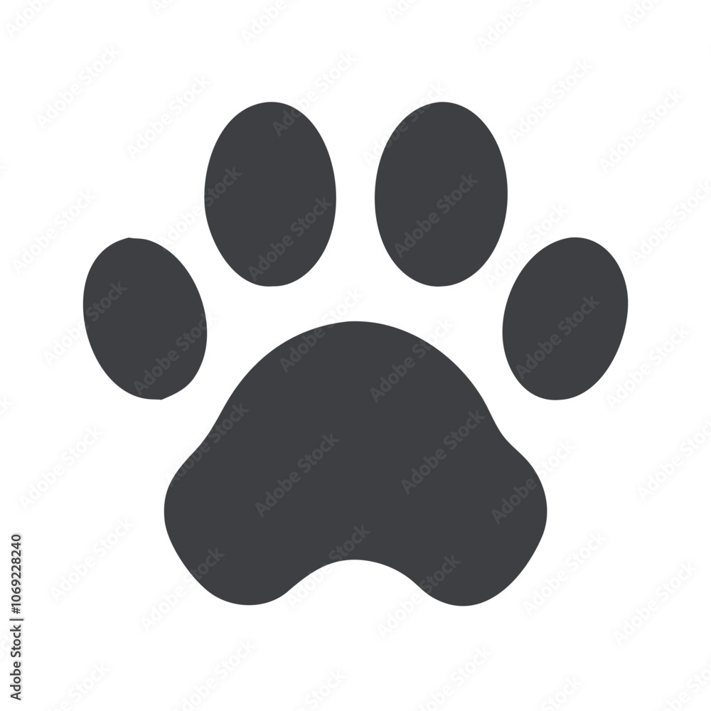 Black Paw Print Icon on White Background, Simple black paw print icon on a white background, symbolizing animals, pets, and wildlife. Suitable for pet-related designs and logos.
Black Paw Print Icon on White Background, Simple black paw print icon on a white background, symbolizing animals, pets, and wildlife. Suitable for pet-related designs and logos.