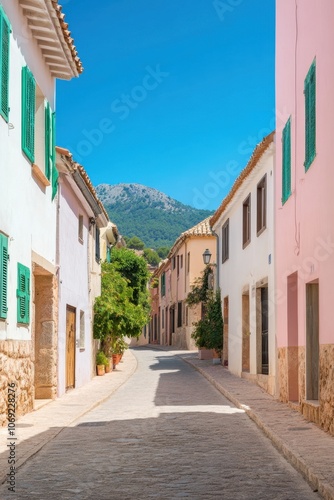 Fototapeta Naklejka Na Ścianę i Meble -  Charming alleyway in a picturesque mediterranean town