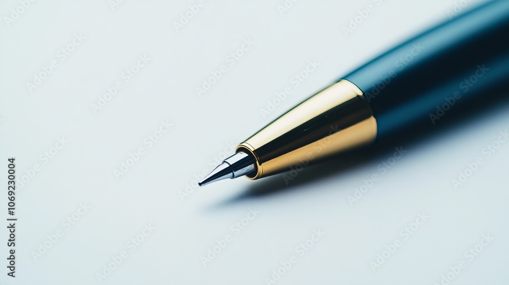 A metallic pen designed for cutting glass, shown in isolation against a white backdrop. A metallic pen designed for cutting glass, shown in isolation against a white backdrop.