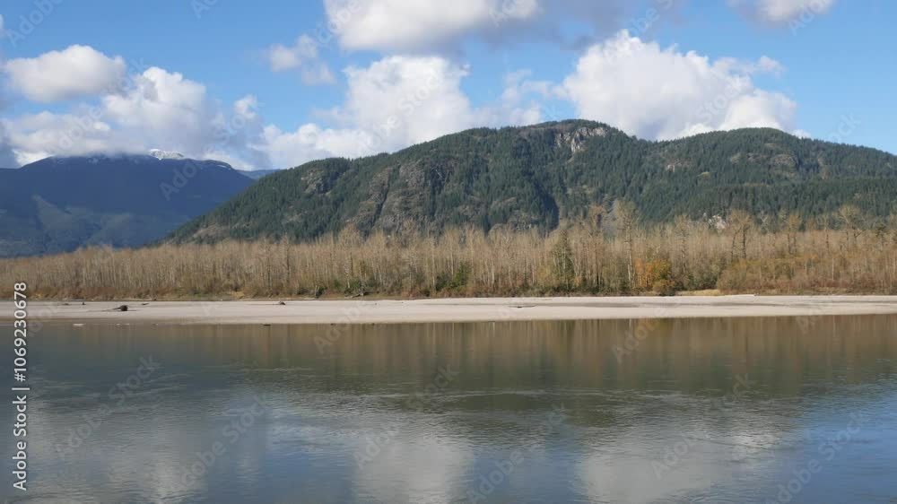 Island 22 Regional Park along Fraser River during a fall season in Chilliwack, British Columbia, Canada Island 22 Regional Park along Fraser River during a fall season in Chilliwack, British Columbia, Canada