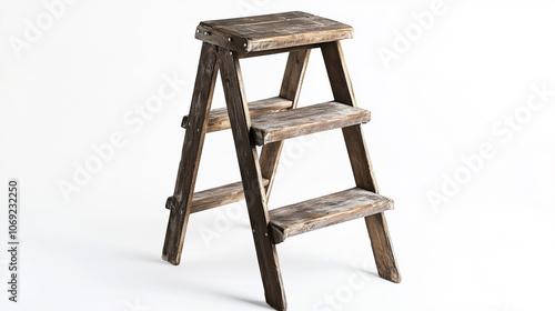 Rustic Wooden Step Ladder Home Decor Farmhouse Style Vintage Ladder