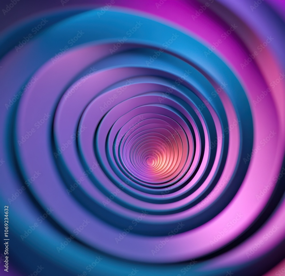 Vibrant spiral tunnel of color and light Vibrant spiral tunnel of color and light