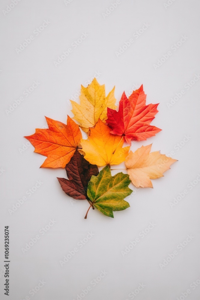 Vibrant autumn leaves in a variety of colors Vibrant autumn leaves in a variety of colors