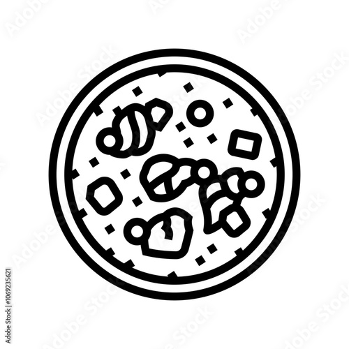 chowder fish line icon vector. chowder fish sign. isolated contour symbol black illustration
