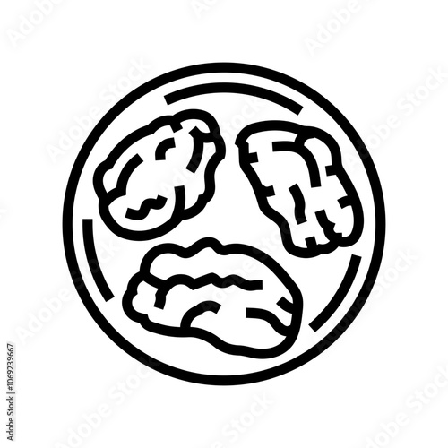tempura fish line icon vector. tempura fish sign. isolated contour symbol black illustration