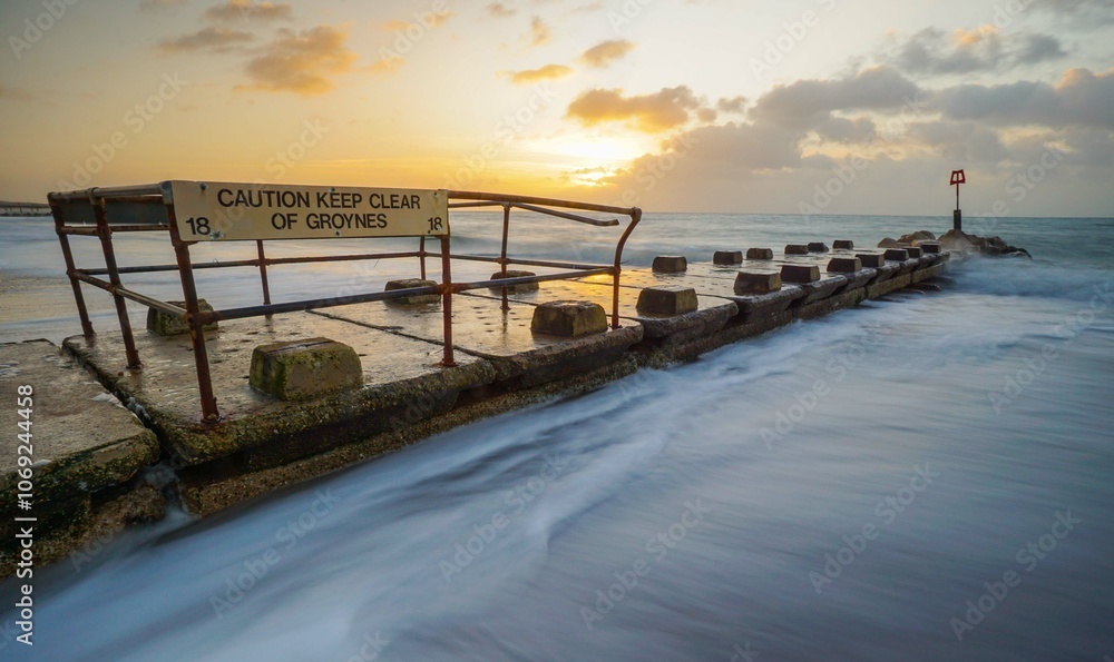 Obraz premium Sunrise Bournemouth Beach