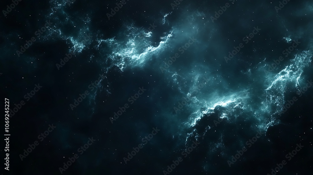 Fototapeta premium Vibrant digital art of cosmic night sky in detail image