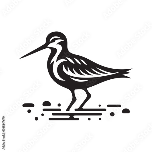 Stunning Shorebird Silhouette Vector Illustrations for Nature Designs