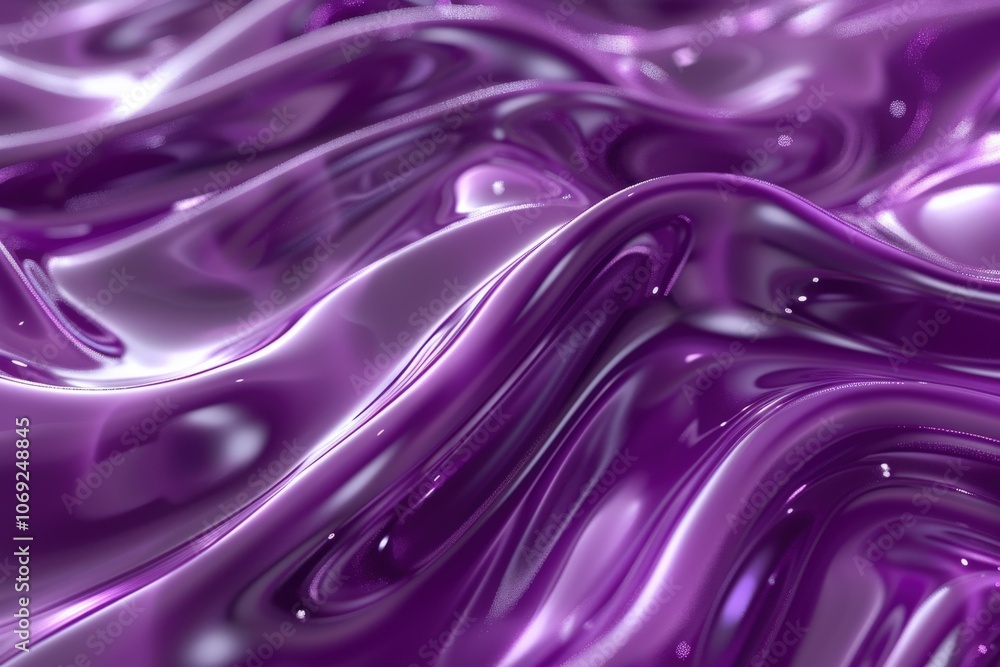 Obraz premium Abstract Purple Liquid with Smooth, Wavy Texture