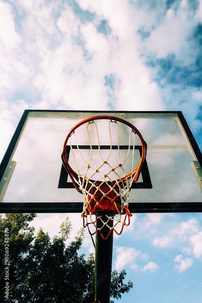 Basketball Hoop Under Blue Sky Basketball Hoop Under Blue Sky
