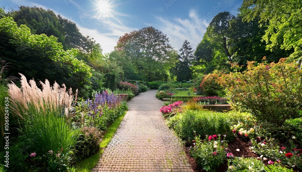 Naklejka premium path in the park