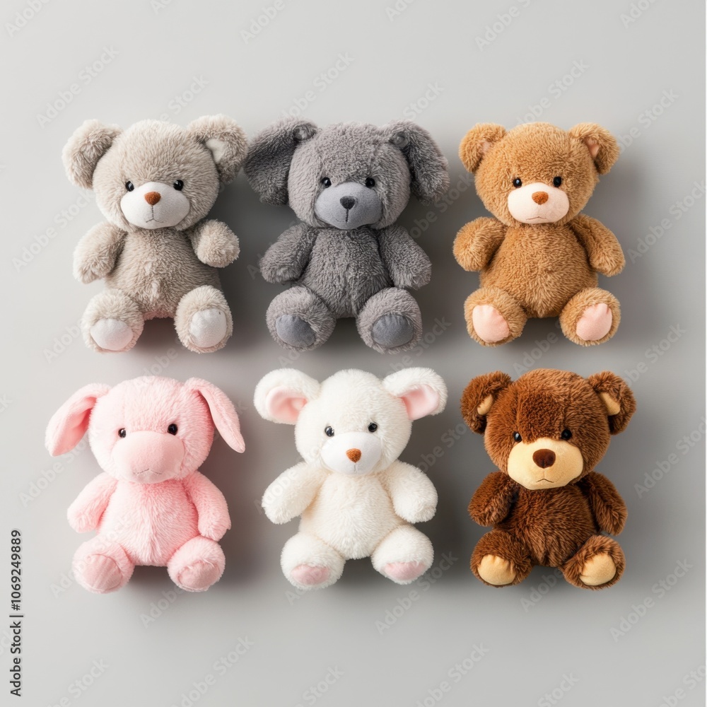 Assortment of cute and cuddly plush toys Assortment of cute and cuddly plush toys