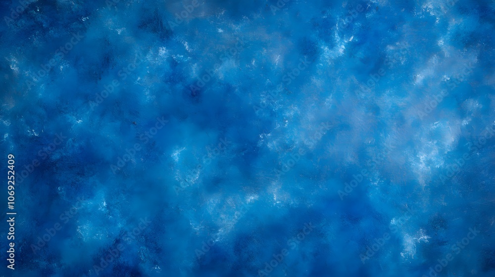 Obraz premium Studio portrait backdrop with traditional painted canvas or muslin fabric, featuring dramatic blue modulations