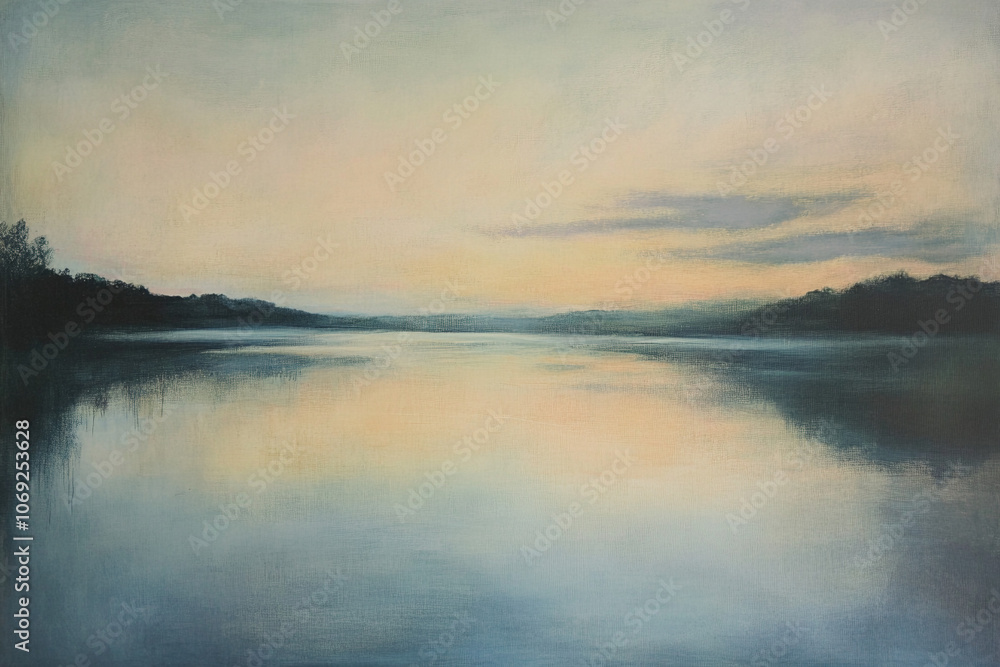 Fototapeta premium sunrise over the lake