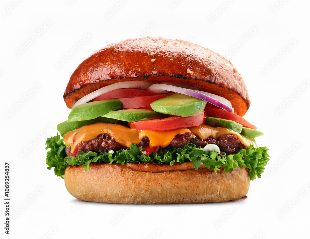 Mexican burger isolated on white background. Mexican burger isolated on white background.