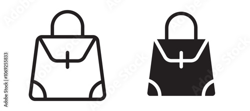 Handbag vector icon.