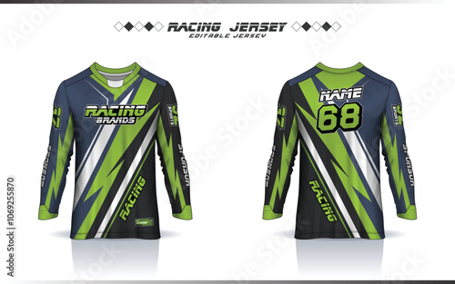 Long sleeve Motocross jersey design, racing jersey, soccer, basketball, football, cricket, gaming, hockey, handball, cycling latest jersey for sublimation sports design