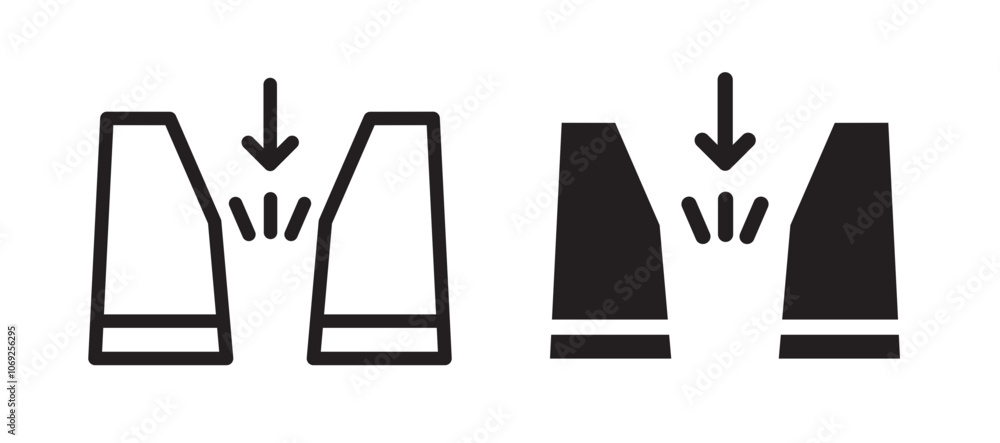 Gap vector icon. Gap vector icon.