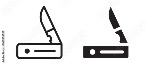 Pocket knife vector icon.