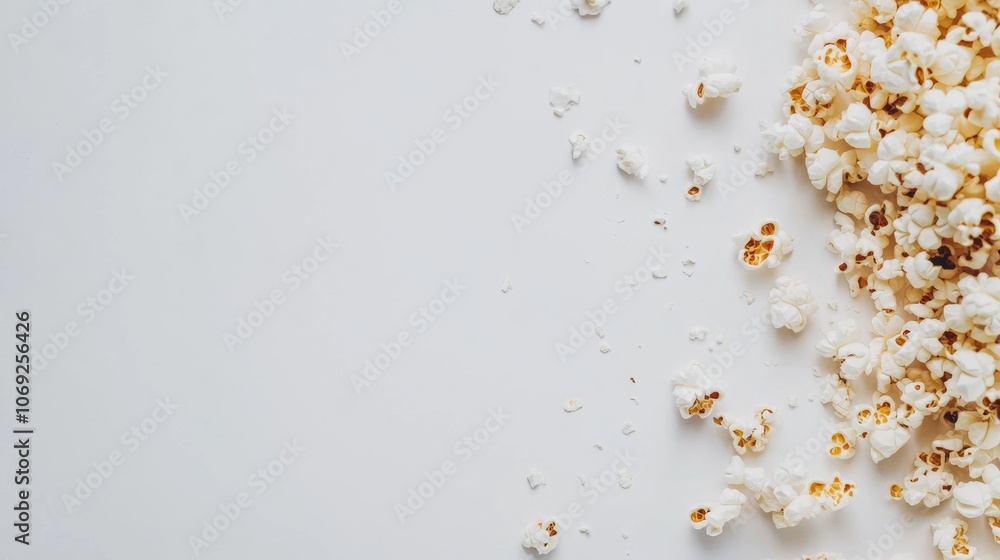Popcorn on the white background Popcorn on the white background