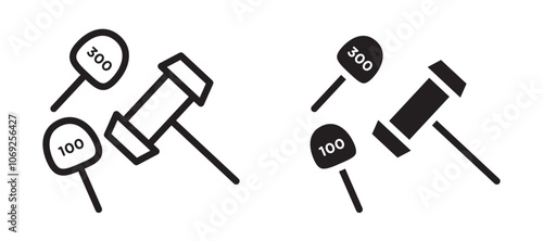 Auction vector icon.