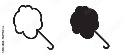 Cotton candy vector icon.