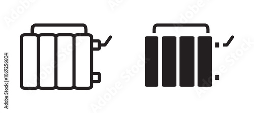 Radiator vector icon.