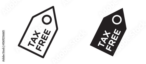 Tax free vector icon.