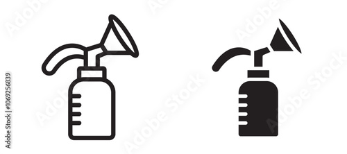 Breast pump vector icon.
