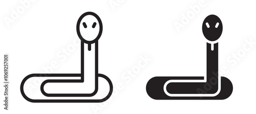 Snake vector icon.