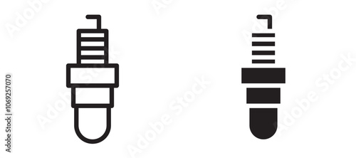 Spark plug vector icon.