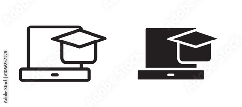 E learning vector icon.