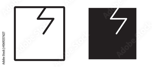 Broken window vector icon.