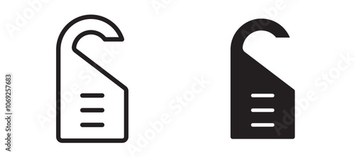 Door hanger vector icon.