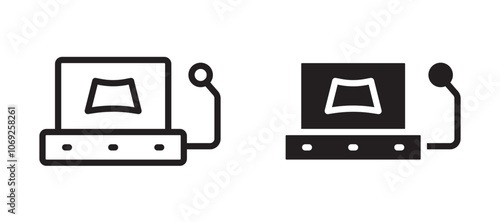 Ultrasonography vector icon.