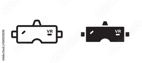 AR headset vector icon.