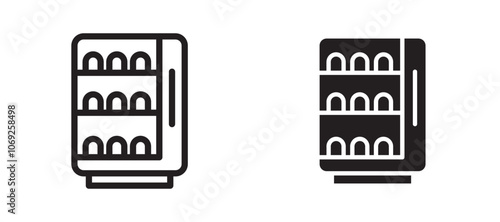Vending machine vector icon.