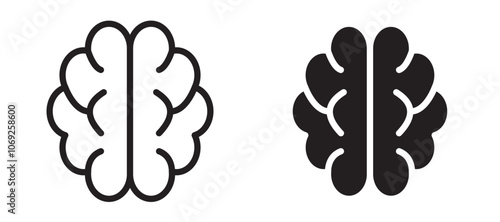 Human brain vector icon.