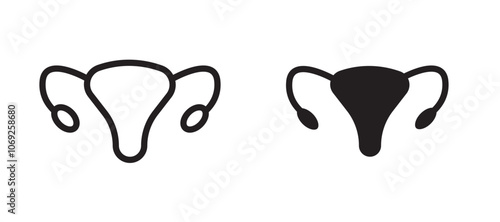 Uterus vector icon.