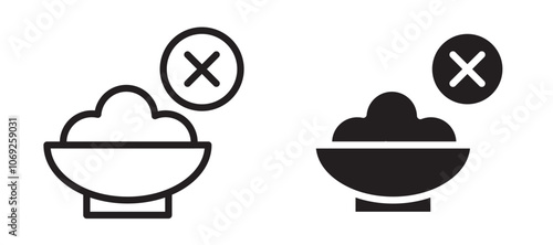 Lack of appetite vector icon.