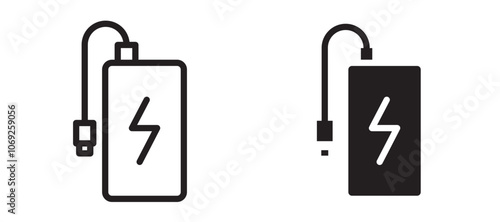 Power bank vector icon.