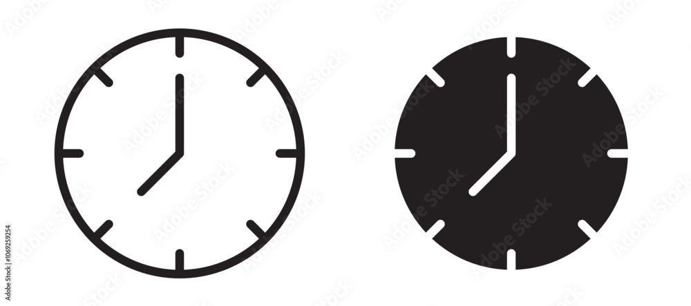 Time vector icon. Time vector icon.