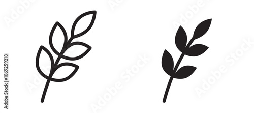 Wheat grain vector icon.