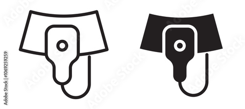 Ultrasound liner icon vector set.