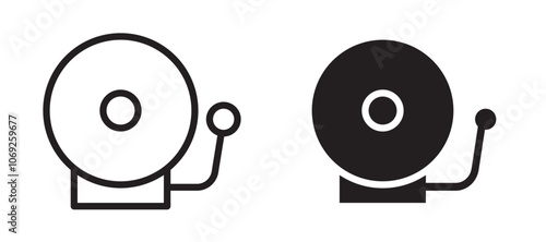 Bell school vector icon.